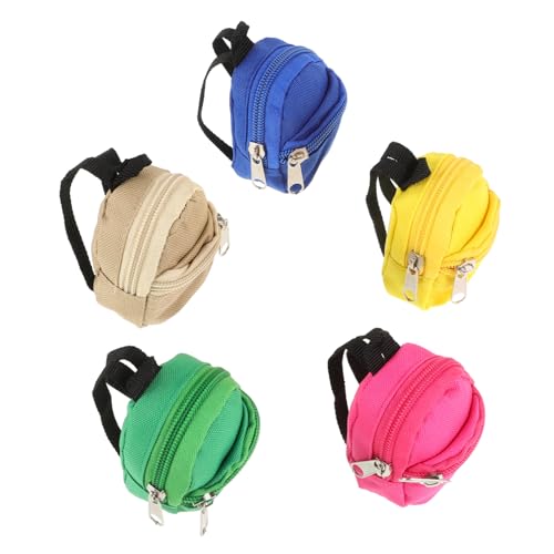 Healeved 1 Satz 2 Stück Mini-Rucksack Geldbeutel Rucksack Mini-Tasche Schlüsselanhänger Münze Geldbörse Schlüsselanhänger Taschenanhänger Rucksäcke Schlank Winzig Münzbeutel Klein Nylontuch von Healeved