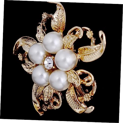 Healeved 1 Satz Blütenbroschen Für Damen Hochwertige Legierungs Anstecknadeln Mit Perlen Kreatives Accessoire Für Kleidung Für Festlichkeiten Alltagsoutfits Silber 4 Stücke von Healeved