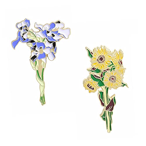 Healeved 1 Satz Blumenförmige Brosche Legierung Anstecknadel Für Kleidung Für Hochzeiten Partys Und Alltagsmode Vielseitiges Dekorzubehör Für Taschen Kleider Und 2 Stück von Healeved