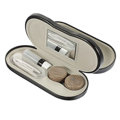 Healeved Doppellagiges Brillenetui Tragbare Brillenbox Für Brillengläser Organizer Mit Doppeltem Verwendungszweck Robustes Pu-Leder Leicht Zu Öffnendes Und Zu Schließendes Design von Healeved