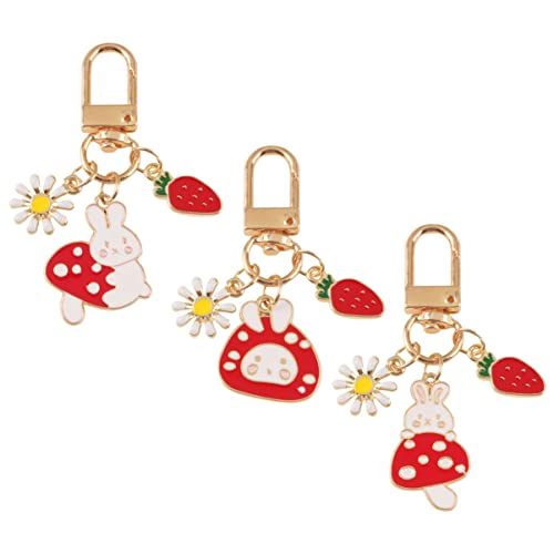 Healeved 1 Satz Cartoon Schlüsselanhänger Niedlicher Metall Rabbit Anhänger Für Taschen Zubehör Für Schlüssel Und Handtaschen Perfektes Für Freunde Und Familie 3 Stück von Healeved