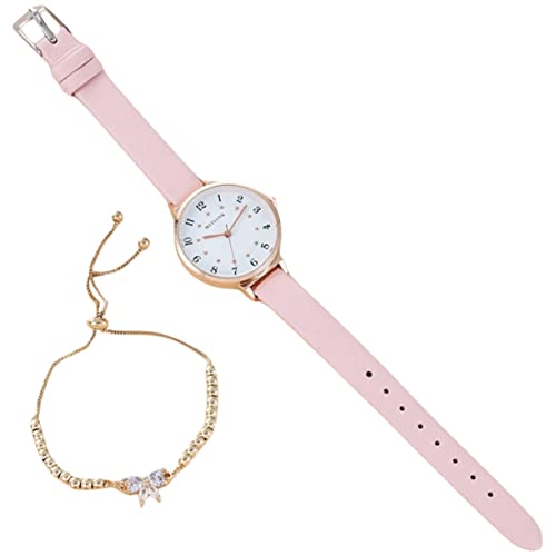Healeved 1 Satz Damen Armbanduhr mit Klassischer Quarzuhr Modischer Armband Bindung Elegantes Design für Jede Gelegenheit Frauen die Funktionalität Schätzen von Healeved
