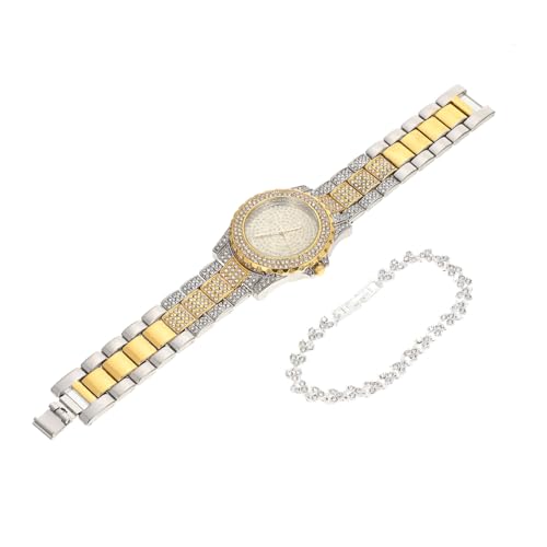 Healeved 1 Satz Damen Armbanduhren mit Armband Uhr mit Funkelnden Rhinestones für Verschiedene Anlässe für Freunde Familie zu Besonderen Feiertagen von Healeved