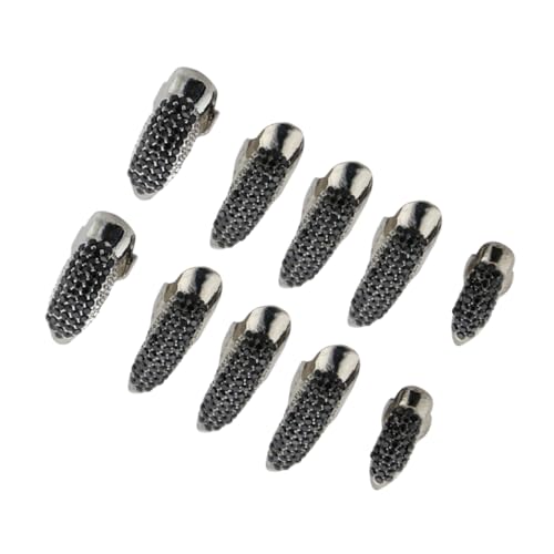 Healeved 1 Satz Gothic Punk Krallen Finger Ringe Teilig Falsche Nägel Mit Kristallverzierung Für Cosplay Halloween Dekoration 10 Stück Healeved 1 Satz Gothic Punk Krallen Finger Ringe Teilig Falsche Nägel Mit Kristallverzierung Für Cosplay Halloween Dekoration 10 Stück von Healeved