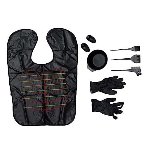 Healeved 1 Satz Haarfärbeset hair dye haarfärbemittel Haarfärbewerkzeug hair color spray Kämme zum Färben von Haaren Salon-Haarfarben-Kit haarfarbe schürze werkzeugtasche Black von Healeved