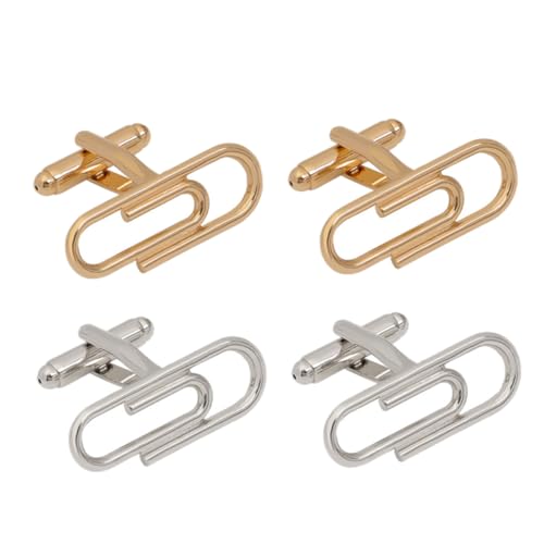 Healeved 2paare Manschettenknöpfe Für Männer Mit Büromaterialien Hemdärmelknopf Hemdärmeldekoration Klassische Manschettenknöpfe Für Herren Für Formelle Anlässe Und Geschenke von Healeved