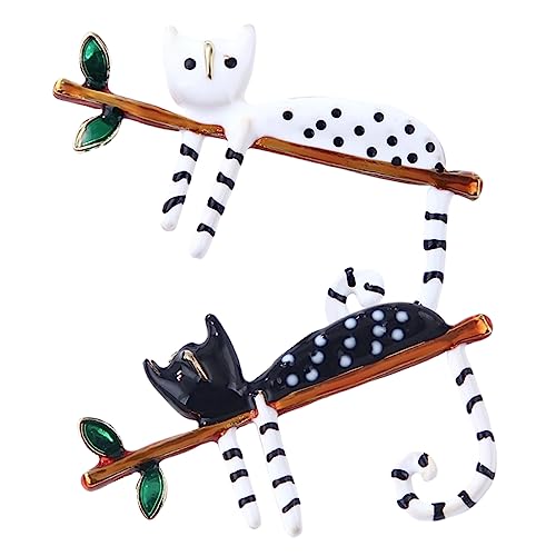 Healeved 2stücke Katzen Pins Für Frauen Schmuck Niedliche Katzen Pins Für Hüte Jacken Kleidung Dekoration von Healeved