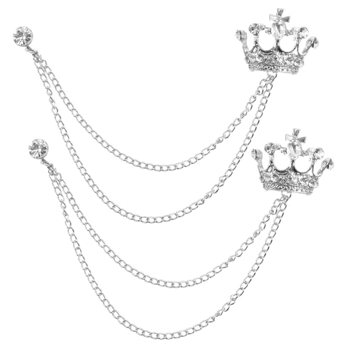 Healeved 1 Satz Kragenclip Brosche Mit Design Für Herrenanzüge Hemden Pullover Schals Accessoires Für Formelle Anlässe Und Alltag 2 Stück von Healeved