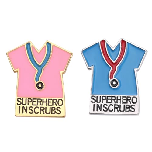 Healeved 1 Satz Kreative Krankenschwester Emaille Broschen Premium Anstecknadeln Für Kleidung Taschen Schals Zu Muttertag Valentinstag 2 Stücke von Healeved