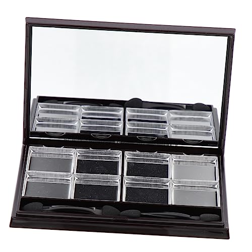 Healeved 1 Satz Lidschatten-Box Reise-Make-up-behälter Lidschattenetui Mit Fach Leere Lidschattenpaletten Make -up -behälter Lidschatten-Organizer Plastik Black von Healeved