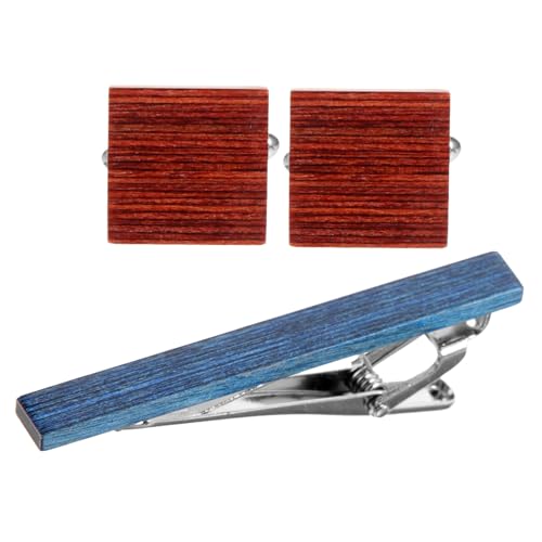 Healeved 1 Satz Manschettenknopf Krawattenclip für Herren Retro Anzug Zubehör Krawattenclip Manschettenknöpfe Stilvolles für Hochzeit Besondere Anlässe von Healeved