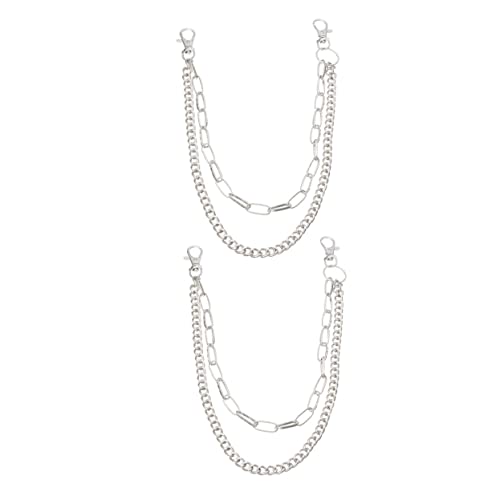 Healeved 1 Satz Metall Hüftgürtel Punk Stil Bauchkette Bauchgürtel Für Männer Und Frauen Nutzung Langlebig Modisches Accessoire Für Outfits 2 Stück von Healeved