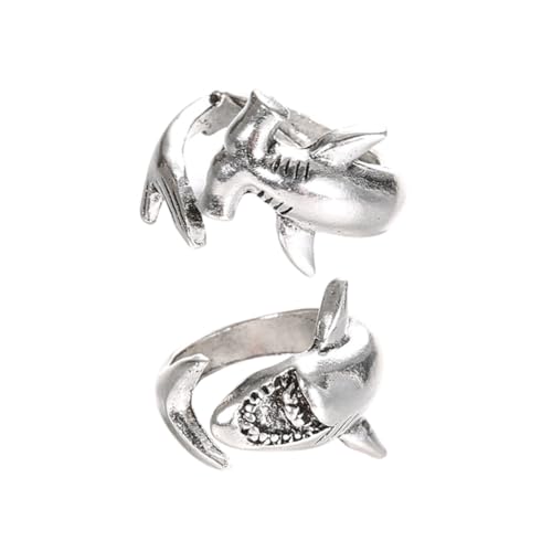 Healeved 2 Stücke Offene Daumenringe mit Design Verstellbare Ringe für Damen und Herren Stapelbare Fingerwickelringe für von Healeved