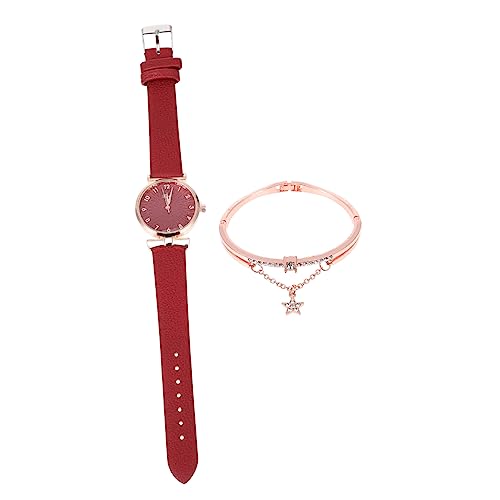Healeved Analoge Damenquarzuhr Mit Armband Set Stilvolle Frauenarmband Uhr Kit Elegante Uhr Für Partys Und Ausflüge Passendes Armband Exquisites Schmuckset Präzise Zeitmessung von Healeved