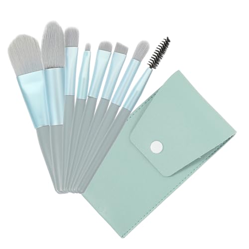 Healeved 1 Satz Reise-Make-up-Pinsel einzigartig Pulver Make-up-Etui getönt Reiniger kosmetikpinsel makeup brushes Puderapplikator Make-up-Zubehör für Frauen Lippenbürste Aluminiumrohr Blue von Healeved