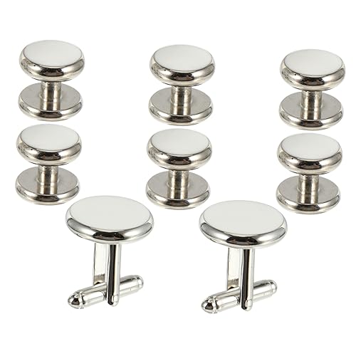 Healeved 1 Satz Rundes Manschettenknopf Set für Herren Teilig Französischer Stil Hochwertigem als für Partner Familie und Freunde Modisches Design für von Healeved
