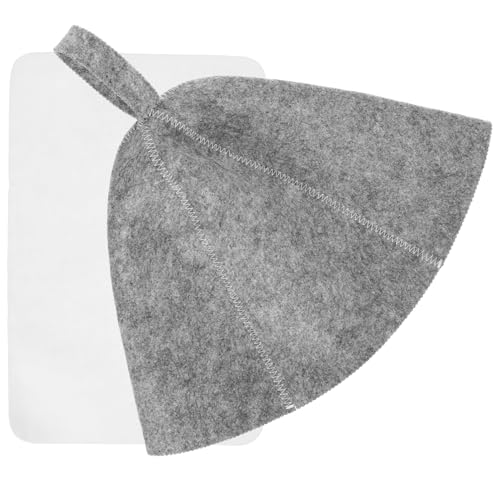 Healeved Sauna Hut Aus Filz Für Herren Bequemer Badehut Zum Schutz Von Kopf Und Haaren Leicht Und Atmungsaktiv Für Spa Und Sauna von Healeved