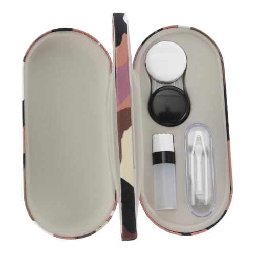 Healeved Doppelseitiges Brillenetui in Camouflage-Optik Tragbares Linsenetui Sonnenbrillenbehälter Linsenbehälter Robust Und Langlebig von Healeved