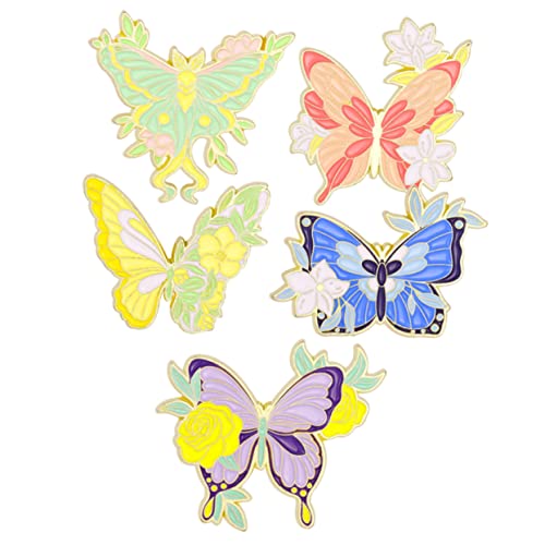 Healeved 5stücke Schmetterlings Brosche Damen Kleidung Accessoires Schal Schnallen Revers Pin Schmuck Für Frühling Urlaub von Healeved