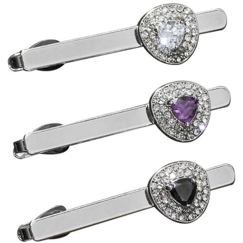 Healeved 1 Satz Teiliges Herren Krawattenklammer Mit Bling Design Eleganter Anzug Zubehör Für Hochzeiten Und Partys Langlebig Und Für Besondere Anlässe 3 Stück von Healeved