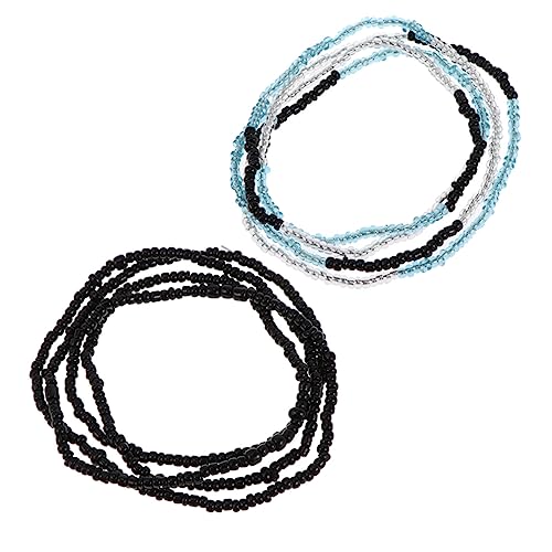 Healeved 1 Satz Teiliges Stilvollen Strand Bauchketten Für Frauen Bikini Kette Mit Perlen Für Sommer Strand Accessoire Zur Verschönerung Ihrer 2 Stück von Healeved