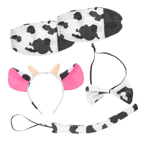 Healeved 1 Satz Tier-Cosplay-Requisite Kühe LED für Kuh lustig Welpenschwanz tierische Haarbänder Party dekoratives Stirnband Cosplay-Stirnbänder Cosplay-Zubehör Plüsch von Healeved