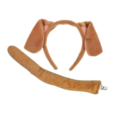 Healeved Ohren Stirnband -set Tier-stirnband Kostüm Kreative Hundeschwänze und Ohren Zum Verkleiden Von Welpen von Healeved
