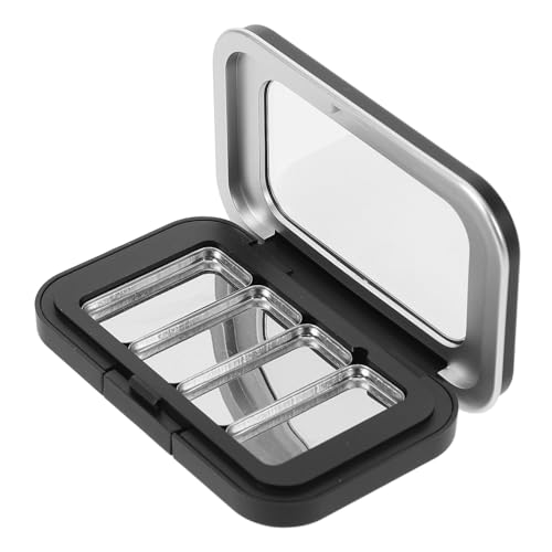 Healeved Schmatzfatz Set 1 Set-box Magnetbox Lidschatten Wimpernlift-set Palette Machen Farbbehälter Aufbewahrungsdose Kosmetik-organizer Kosmetik-box Kleine Kosmetikpfannen Eisen Black von Healeved