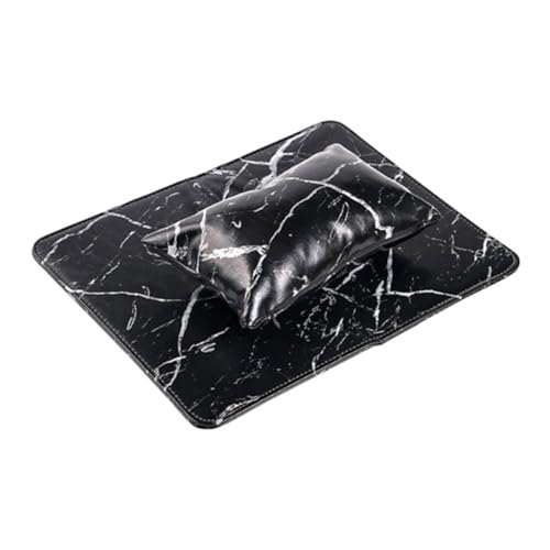 Healeved 1 Set Nagelkunst Handauflage Kissen Faltbare Maniküre Unterstützung Mit Schwarzem Marmor Design Rutschfeste Nagelkunst Matte Für Schönheitssalons Und Heimmaniküre von Healeved