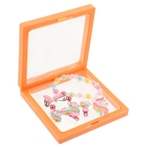 Healeved 1 Set Ohrclip Armband Set Haarschmuck Schmuck Für Kinderarmband Kinderschmuck Mädchenarmbänder Kinderschmuck Kinderschmuck Für Mädchen Harz von Healeved