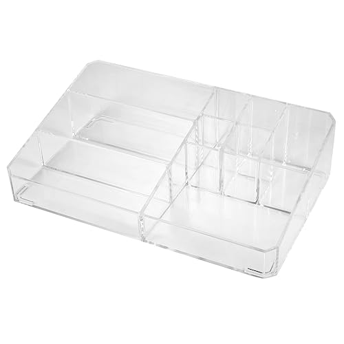 Healeved Acryl Lippenstift Aufbewahrungsbox 1 Stück Desktop Kosmetik Organizer für Damen Transparenter Lippenstifthalter mit für Lippenstifte Pinsel und Nagellack von Healeved
