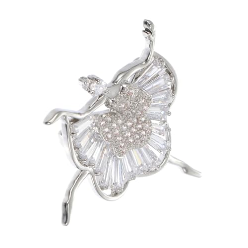 Healeved 1 Stück Balletttänzerin Brosche Damen Elegantes Design Hochwertige Kupfermaterialien Modisches Accessoire für Kleidung Schals Hüte Perfektes für Freunde Kolleginnen von Healeved
