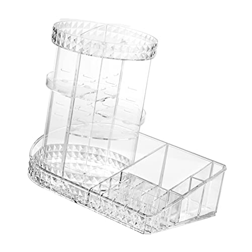 Healeved 1 Stück Box Kosmetik Aufbewahrungsbox Desktop Kosmetik Organizer Make Up Halter Badezimmer Make Up Halter Rack Parfümbehälter Make Up Behälter Tischschrank Spritzguss von Healeved