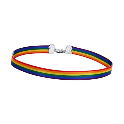 Healeved Regenbogenhalskette Mit Handgelenkseil Halsschmuck Zum Tragen Als Halsband Oder Armband Doppelte Verwendung Geeignet Für Partys Und Geschenke von Healeved