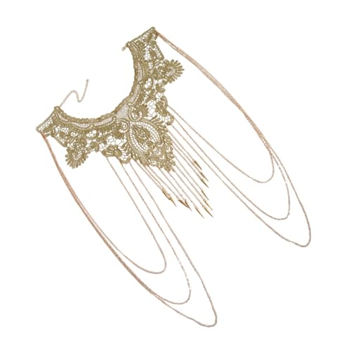 Healeved Übertriebene Halskette Für Damen Mehrschichtige Quastenkette Mit Spitze Glänzende Kette Als Körperornament Exquisites Handwerk Für Partys Und Festivals Healeved Übertriebene Halskette Für Damen Mehrschichtige Quastenkette Mit Spitze Glänzende Kette Als Körperornament Exquisites Handwerk Für Partys Und Festivals von Healeved