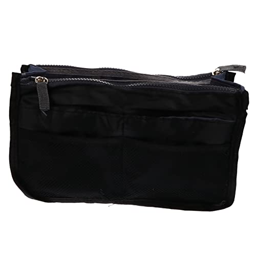 Healeved 1 Stück Handtaschenfutter Kapazität Stylische Reisetasche Toilettenbeutel Kulturtasche in Reisegröße Geldbörse Kompakt Großer Taschenorganizer Reisen Nylon Black von Healeved