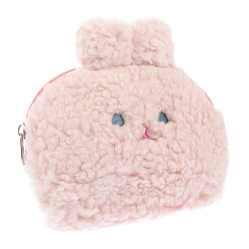 Healeved 1 Stück Kaninchenförmige Geldbörse Umweltfreundlichem Material Süßes Design für Münzen Schlüssel Lippenstifte für Frauen Tragbar Praktisch von Healeved