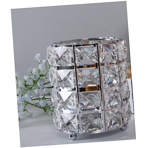 Healeved 1 Stück Make-up-pinseltopf Schminkpinsel Bürstenbehälter Kristall-organizer Stiftbehälter Silver von Healeved