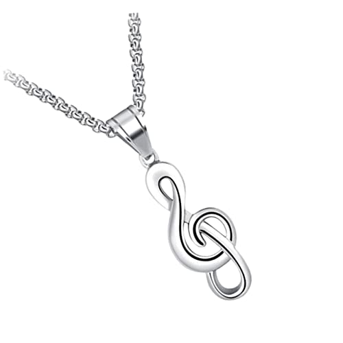 Healeved 1 Stück Musiksymbol Halskette Kette Armbänder Halter Tor Anhänger Ring Perlen Des Deckels Medaillon Halsketten Roman Männliche Halskette Stahl Silber Healeved 1 Stück Musiksymbol Halskette Kette Armbänder Halter Tor Anhänger Ring Perlen Des Deckels Medaillon Halsketten Roman Männliche Halskette Stahl Silber von Healeved