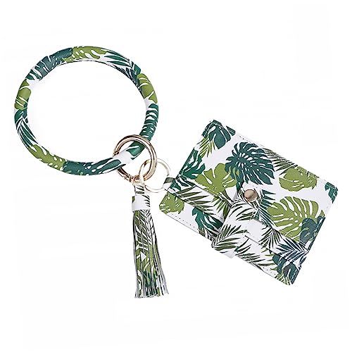 Healeved 1 Stück PU Schlüsselanhänger Münzbörse mit Quaste Tragbarer Kartenhalter für Damen Stilvoller für Mehrere Karten Münzen Perfektes Accessoire für Unterwegs von Healeved