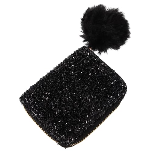 Healeved 1 Stück Pailletten-Kosmetiktasche Reise-kulturbeutel Makeup Tasche Klein Tragbare Kosmetiktasche Make-up-Taschen-Organizer Reise-Kosmetiktasche Black von Healeved