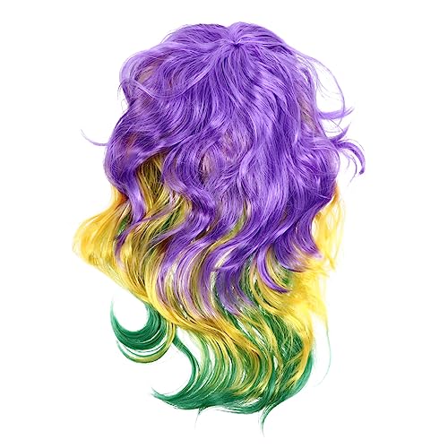 Healeved 1 Stück Perücke wig with bangs curly wig echthaar haarteil fasching accessoires fasching haarschmuck Frauen Mädchen Bands Party lockig natürliches Schwarz Ponyhaarabdeckung k Seide von Healeved