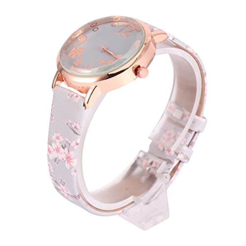 Healeved Quarzuhr Für Damen Mit Blossom Muster Elegant Und Robust Als Für Verschiedene Anlässe Mode Armbanduhr Mit Langem von Healeved