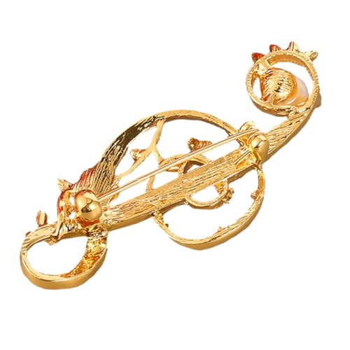 Healeved 1 Stück Retro Perlenbrosche für Herren Vintage Anstecknadel mit Süßwasserperlen Stilvolles Accessoire für Anzüge Modischer Pin Elegantes Design Goldfarbe von Healeved