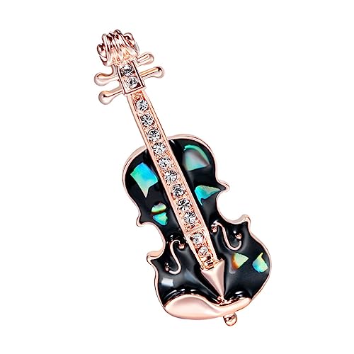 Healeved 1 Stück Retro Violin Brosche mit Emaille Kreative Violin Anstecknadel Modisches Accessoire für Kleidung Taschen Hüte für Männer Frauen Bringt Outfit von Healeved