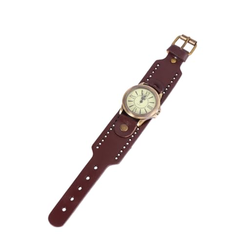 Healeved 1 Stück Römische wörtliche Uhr Retro Handgelenk Uhr betrachten Rindsleder Frauen beobachten Armbanduhren für Damen zierliche Uhren für Frauen weiße Uhren für Damen Damenuhren von Healeved