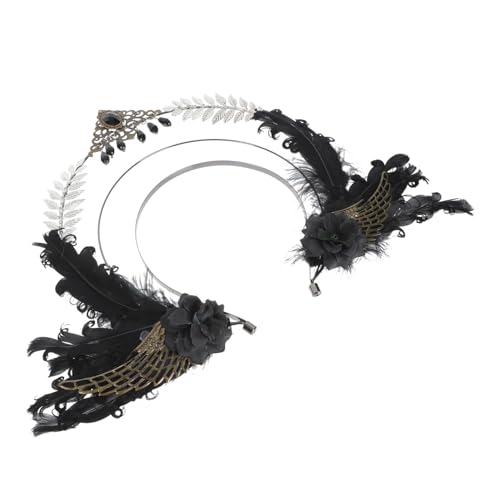 Healeved -stirnband Mit Strass Für Partys Hochzeiten Und Themenveranstaltungen Schickes Haarschmuck-accessoire Für Damen Retro-inspiration Schwarz von Healeved