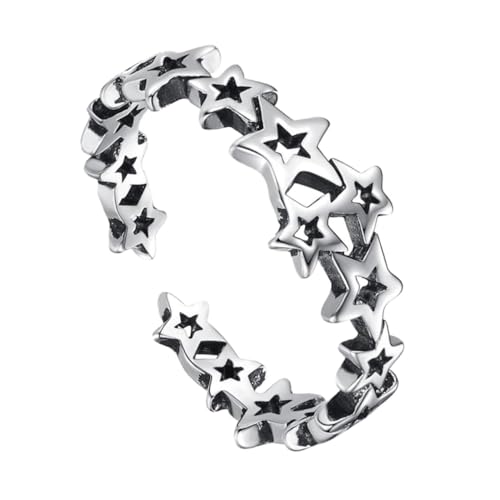 Healeved Zarter Offener Sternring für Damen Fünfzackiger Fingerring Stilvolles Schmuck Accessoire für Festivals und Partys von Healeved
