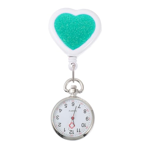 Healeved Einziehbare Taschenuhr Mit Herzmotiv Arzt Krankenschwester Uhr Elegant Und Zierlich Präzise Zeitanzeige Leicht Tragbar Für Verschiedene Anlässe von Healeved