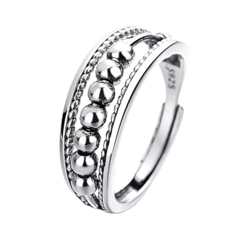 Healeved 1 Stück Vintage Beaded Ring für Damen Verstellbarer Fingerring Romantisches Accessoire für Partys für Freundinnen Besondere Anlässe von Healeved